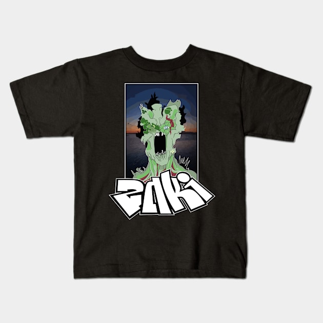 Zombie Zaki Kids T-Shirt by SakiSensei